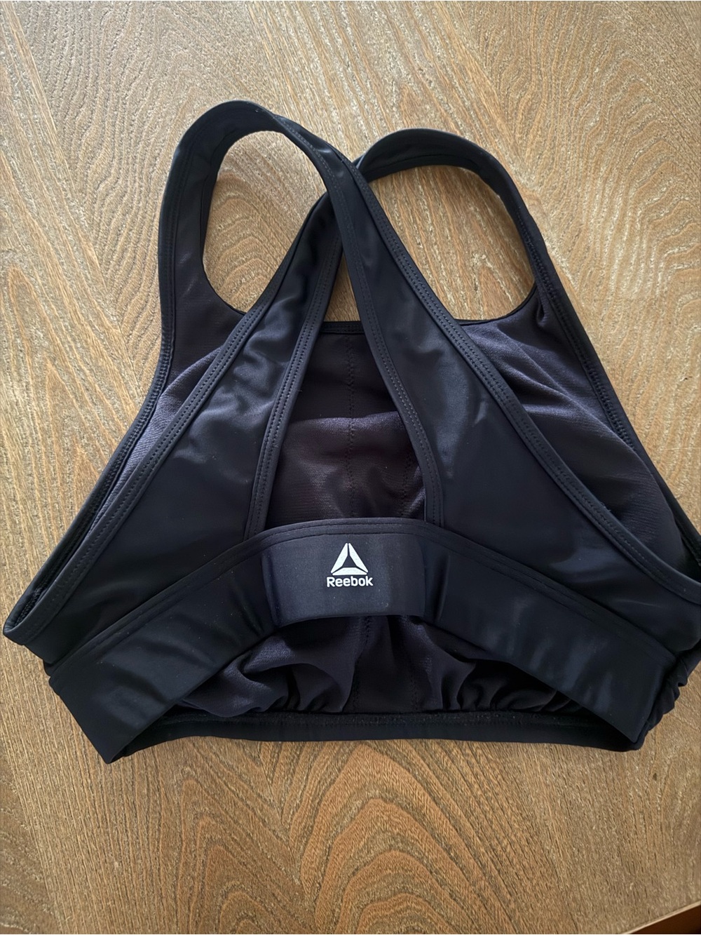 Reebok Black Racerback Medium-Impact Sports Bra